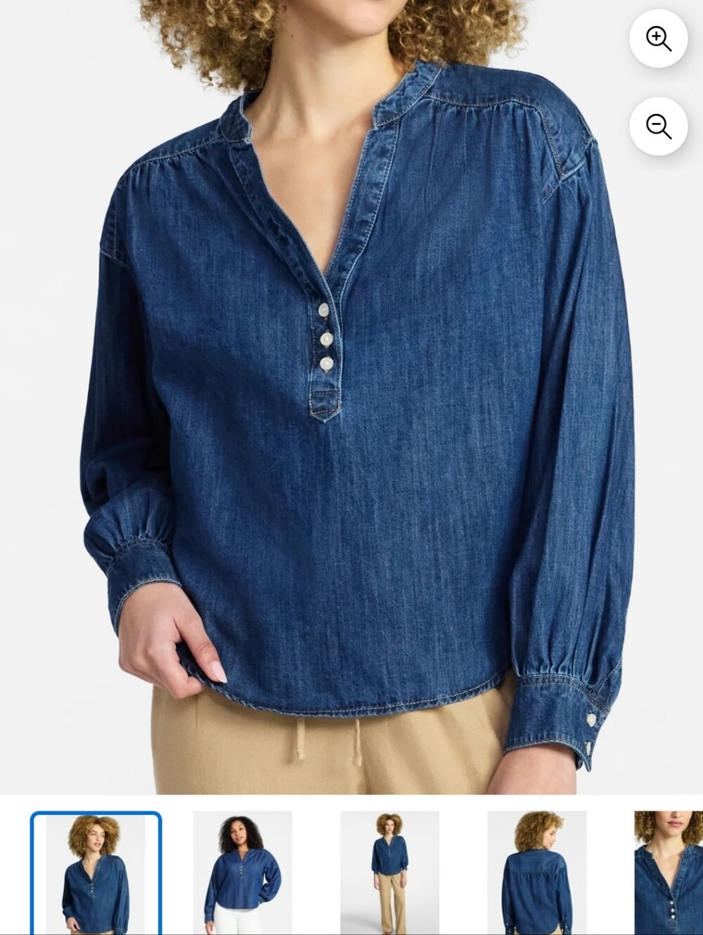 2/$20 Nwt Time And Tru XL 16-18 Denim Top